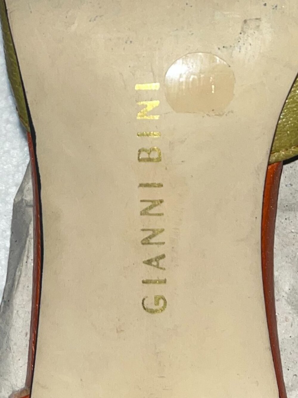 Gianni Bini Orange Green Yellow Wave-Accent Pointed Toe Heels - Picture 11 of 11